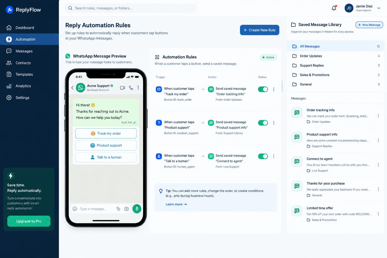 Tap automations